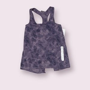 purple leaf pattern workout tank